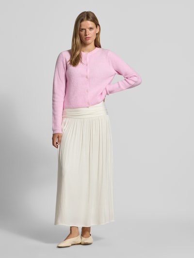 PIECES Strickjacke mit Woll-Anteil Modell 'SILLY' Hellgelb 1