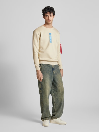 Alpha Industries Sweatshirt met labelprint Offwhite - 1