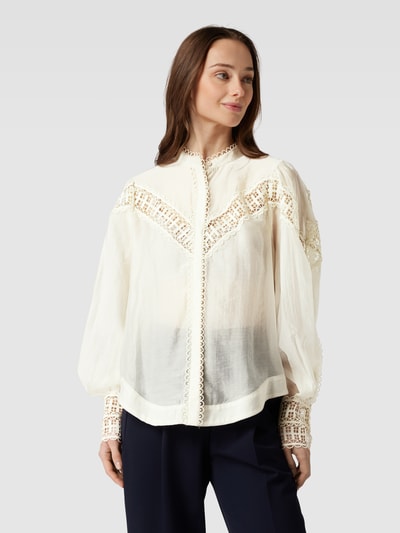 Copenhagen Muse Blouse met gehaakt kant Offwhite - 4