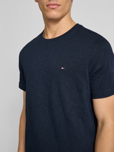 Tommy Hilfiger T-shirt met labelstitching Marineblauw - 2