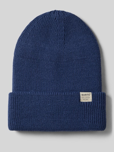 Barts Mütze mit Umschlag und Label-Detail Modell 'KINABALU' Jeansblau 1