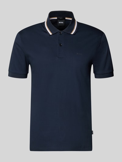 BOSS Slim Fit Poloshirt aus reiner Baumwolle Modell 'PENROSE' Marine 2