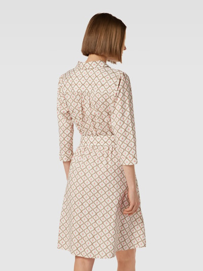 MORE & MORE Knielanges Kleid mit grafischem Muster Offwhite 5