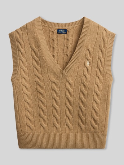 Polo Ralph Lauren regular fit spencer van mix van wol en kasjmier Camel - 2