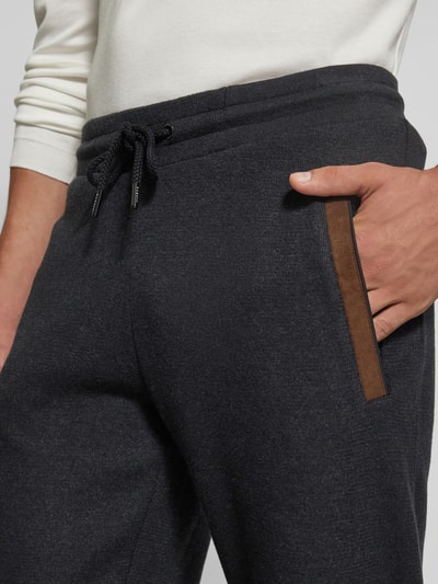 bugatti Sweatpants mit elastischem Bund Anthrazit 3