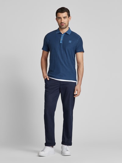 Lerros Poloshirt met labelstitching Donkerblauw - 1