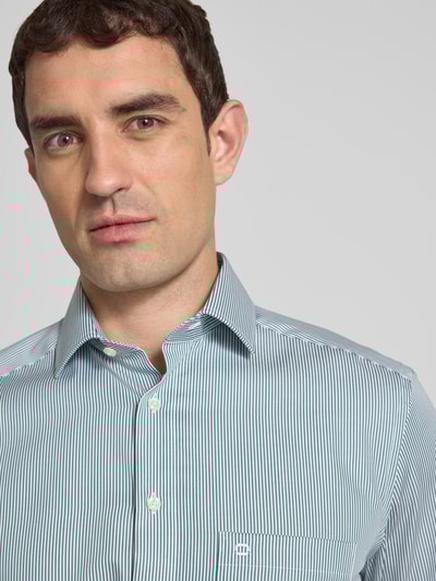 OLYMP Slim fit zakelijk overhemd met borstzak, model 'Global' Groen - 3