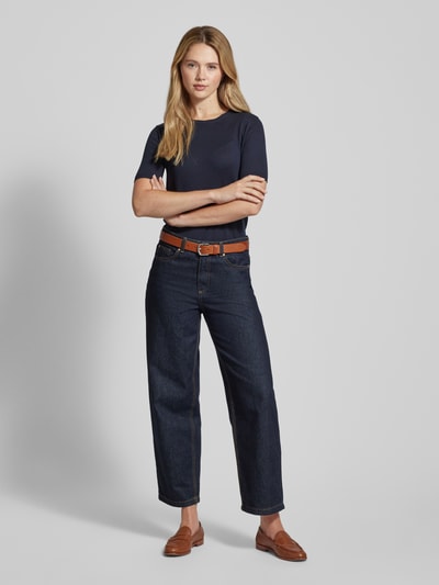 Weekend Max Mara Gebreid shirt met ronde hals, model 'AGRO' Marineblauw - 1