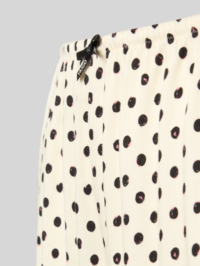 HUGO Pyjama-Shorts mit elastischem Bund Modell 'POLKA' Offwhite 2