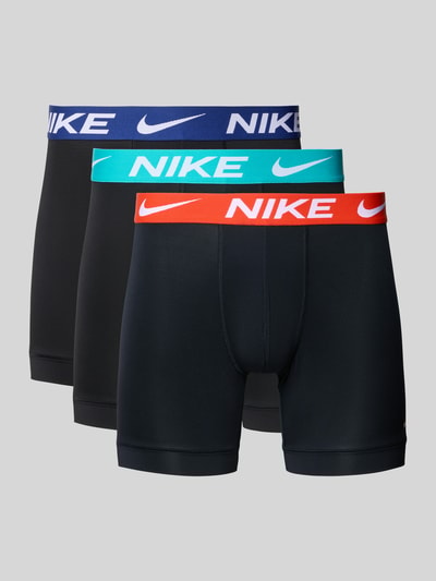 Nike Obcisłe bokserki z elastycznym pasem z logo Czarny 1