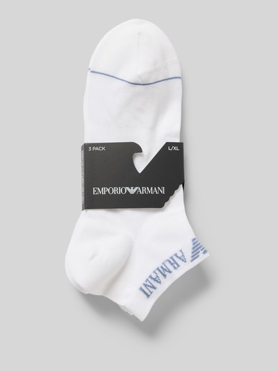 Emporio Armani Socken mit Label-Print im 3er-Pack Weiss 3