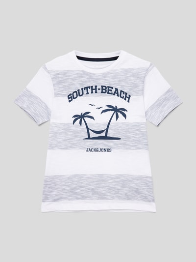 Jack & Jones T-Shirt mit Streifenmuster Modell 'SUMMER' Graphit 1