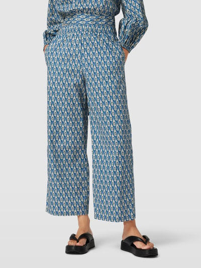 Jake*s Casual Culotte mit Allover-Muster Jeansblau 4