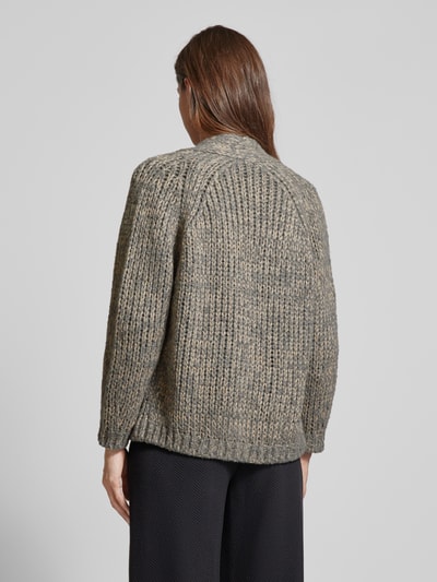 Luisa Cerano Cardigan mit offener Vorderseite Mittelgrau 5