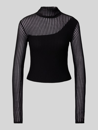 HUGO Longsleeve in semitransparentem Design Modell 'Serani' Black 1