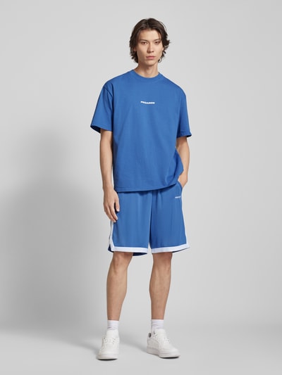 Pegador Loose Fit Basketballshorts mit Label-Stitching Blau 1