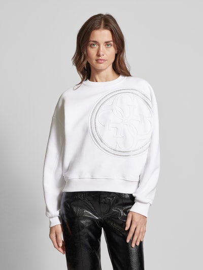 Guess Sweatshirt mit Logo-Stitching Weiss 4