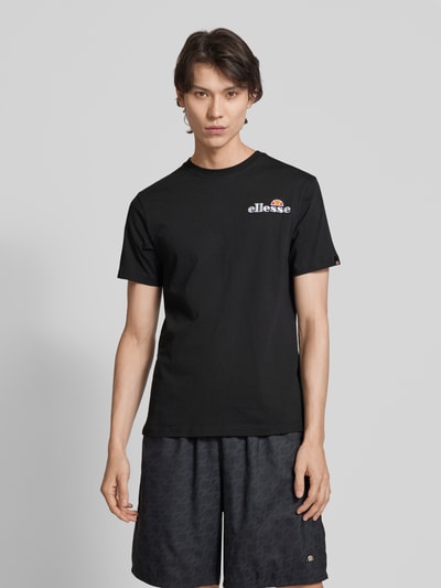 Ellesse T-shirt met labelstitching, model 'VOODOO' Zwart - 4