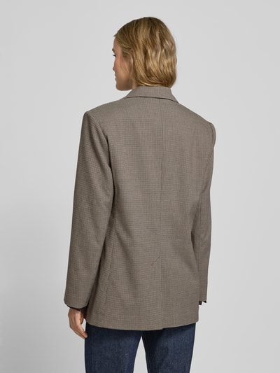 Style Icon Collection Żakiet z mini wzorem w kratkę  Ciemnobrązowy 5