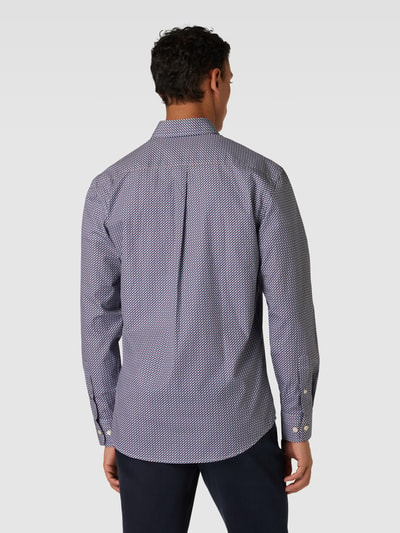 Fynch-Hatton Slim fit vrijetijdsoverhemd met button-downkraag Donkerblauw gemêleerd - 5