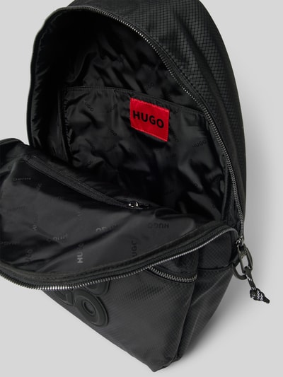 HUGO Rucksack mit Label-Patch Modell 'Malick' Black 4