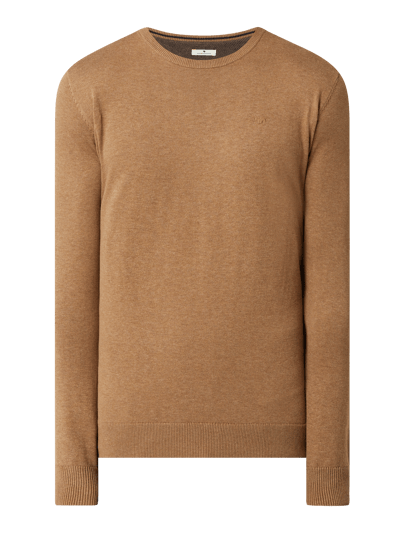 Tom Tailor Pullover aus Baumwolle Mittelbraun Mel 2