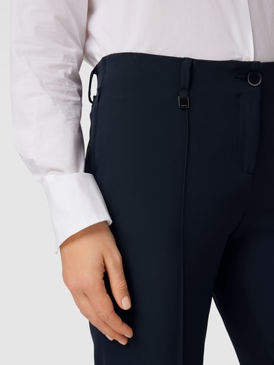 Brax Stoffen broek met bandplooien, model 'MARON' Marineblauw - 3