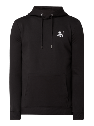 SIK SILK Muscle fit hoodie met geborduurd logo  Zwart - 2