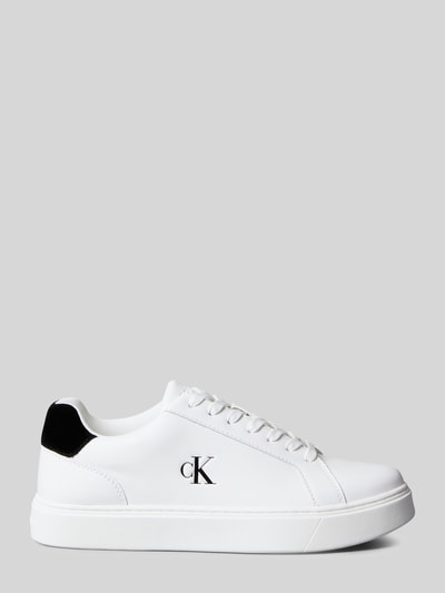 CK Calvin Klein Sneaker aus echtem Rindsleder Weiss 4
