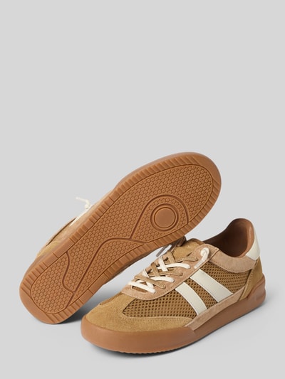Produktfoto, Sneaker aus Leder-Textil-Mix Modell 'Verdict' von Steve Madden in Beige mit abgerundeter Spitze, Gummisohle und Schnürung