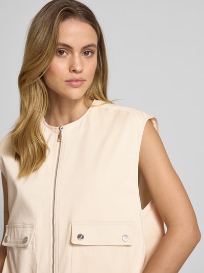 s.Oliver RED LABEL Relaxed Fit Weste aus Twill Beige 3