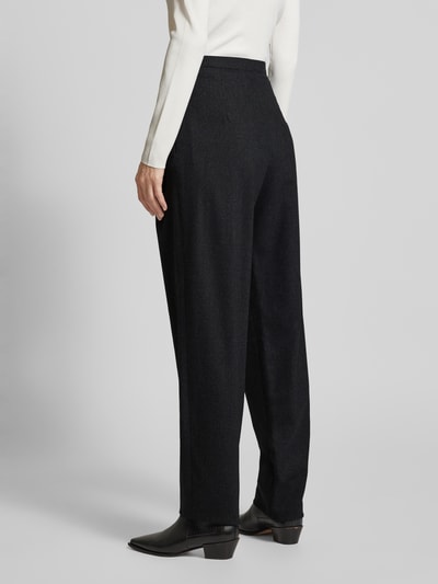 Emporio Armani Straight leg wollen broek met steekzakken Antraciet - 5