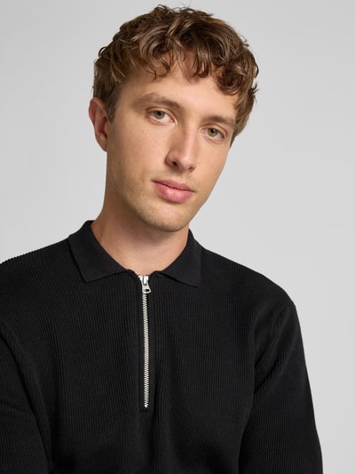 Only & Sons Regular Fit Strickpullover aus Baumwoll-Mix Modell 'PHIL' Black 3