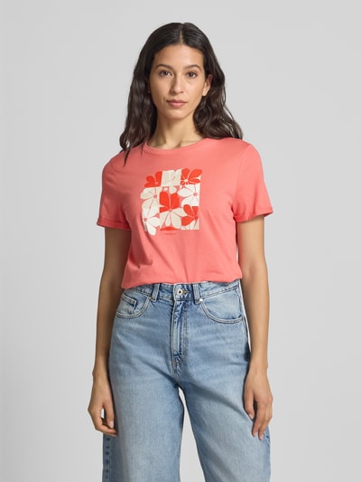 Tom Tailor Regular fit T-shirt van puur katoen Abrikoos - 4