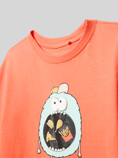 Blue Seven Shirt met lange mouwen en motiefprint Lichtrood - 2