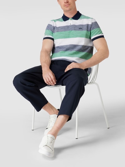 MCNEAL Poloshirt mit Streifenmuster Apfelgrün 1