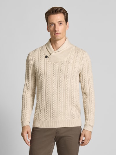 Jack & Jones Premium Gebreide pullover met opstaande kraag Beige - 4