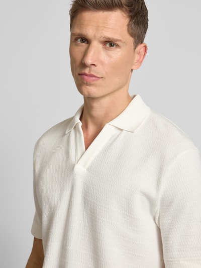 Marc O'Polo Regular fit poloshirt van een mix van katoen en elastaan Offwhite - 3