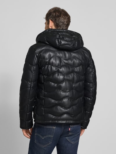 Blauer USA Kurtka skórzana z naszywką z logo model ‘DROHAN’ Czarny 5