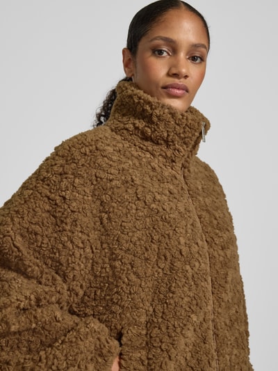 JAKE*S STUDIO WOMAN Jas met opstaande kraag Donkerbruin - 3