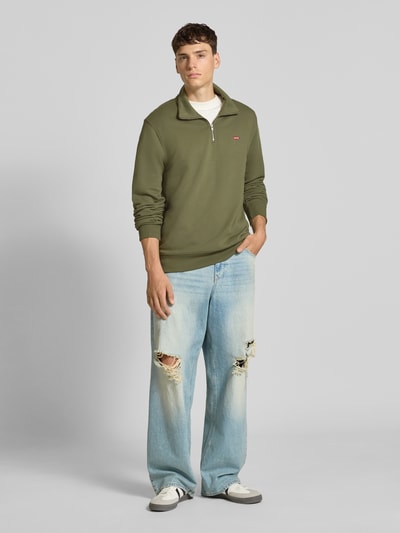 Levi's® Sweatshirt mit Logo-Stitching Oliv 1