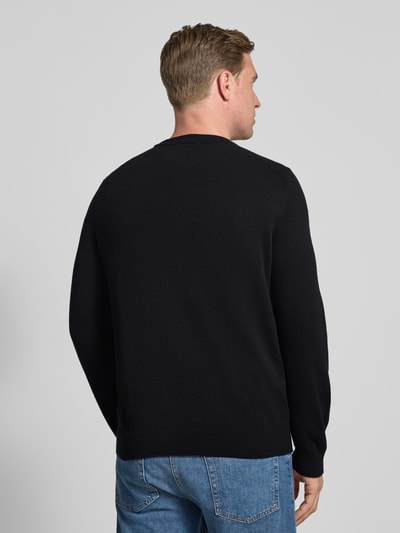Lacoste Regular Fit Strickpullover aus Baumwoll-Mix Black 5