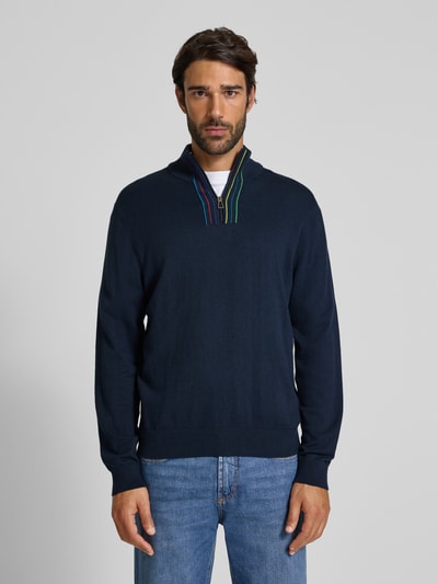 PAUL SMITH Strickpullover mit Troyer-Kragen Marine 4