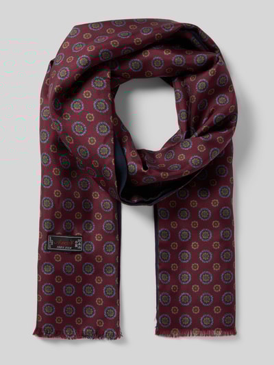 Ascot Schal mit Ausfransungen Bordeaux 1