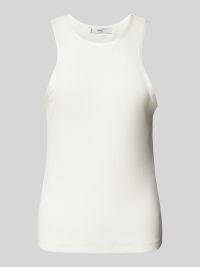 Mango Tanktop mit Feinripp Modell 'BALI' Weiss 2