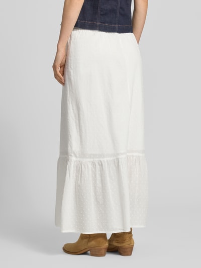 VERO MODA Uitlopende maxi-rok van puur katoen model 'TRINE' Wit - 5
