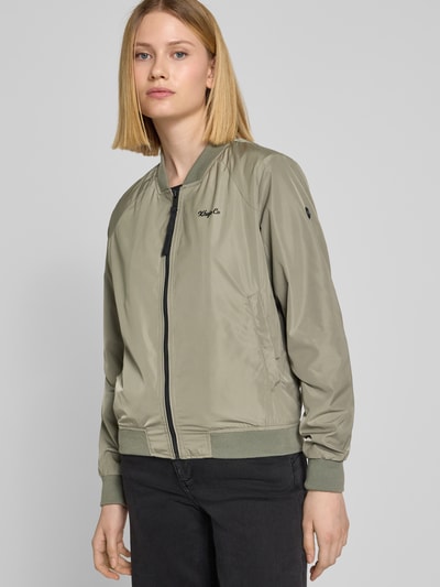 khujo Bomberjacke mit Label-Print Modell 'SEEAM' Khaki 3