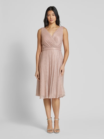 TROYDEN COLLECTION Cocktailkleid in Wickel-Optik Rose 4