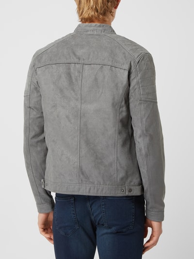 Jack & Jones Kurtka w stylu Biker model ‘Rocky’  Antracytowy 5