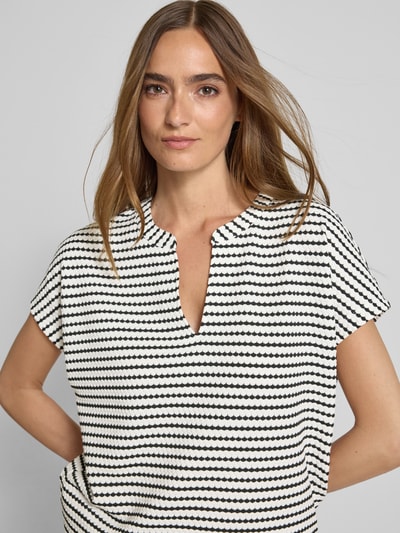 s.Oliver RED LABEL Relaxed fit T-shirt met V-hals Marineblauw - 3